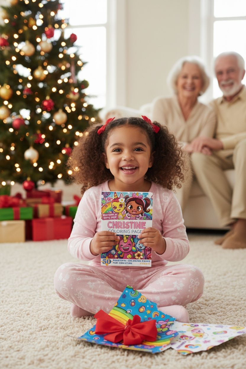 Christine Christmas coloring pages gift