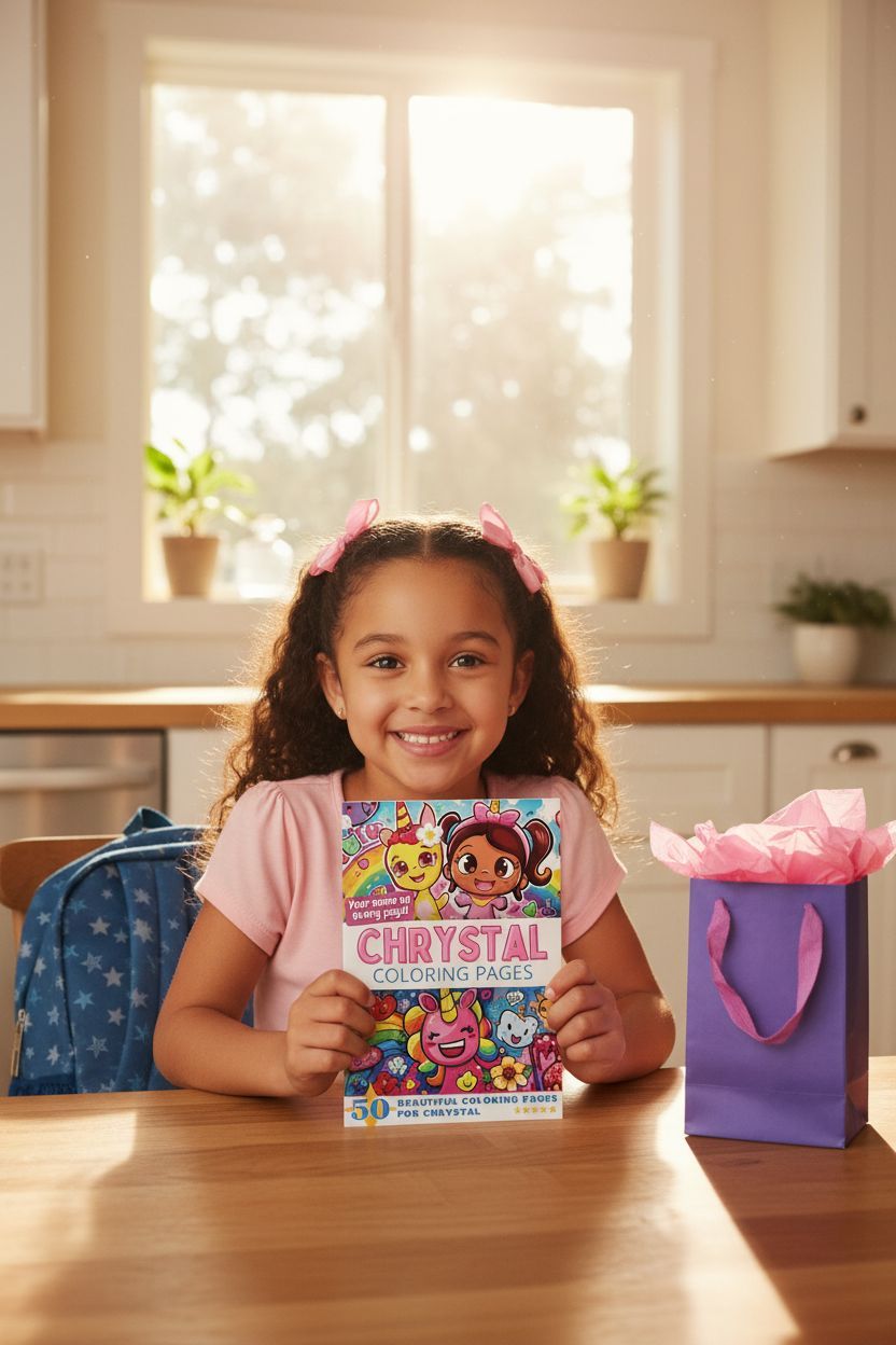 Chrystal coloring book in use