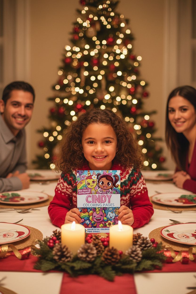 Cindy Christmas coloring pages gift