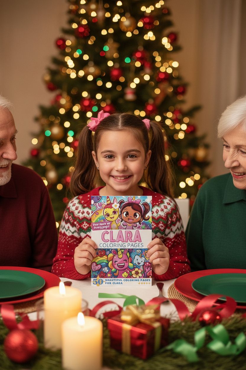 Clara Christmas coloring pages gift