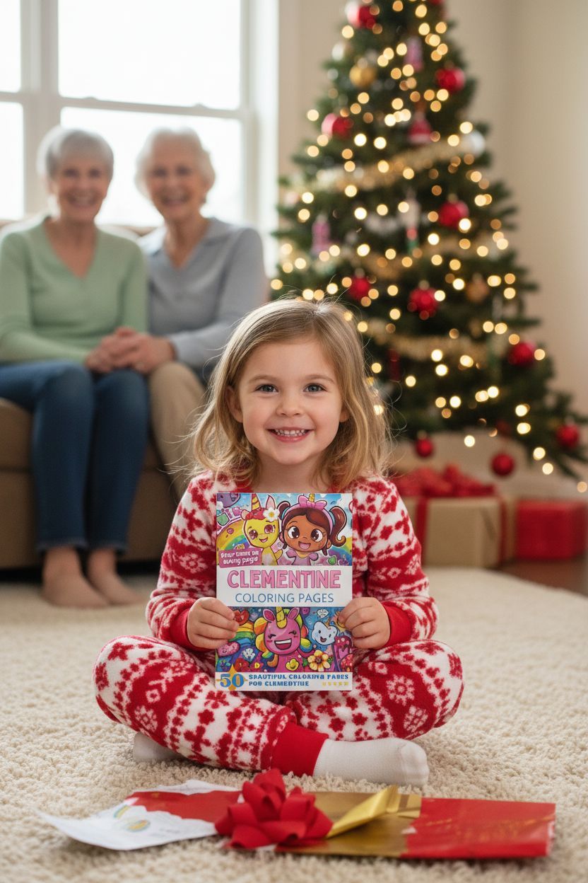 Clementine Christmas coloring pages gift