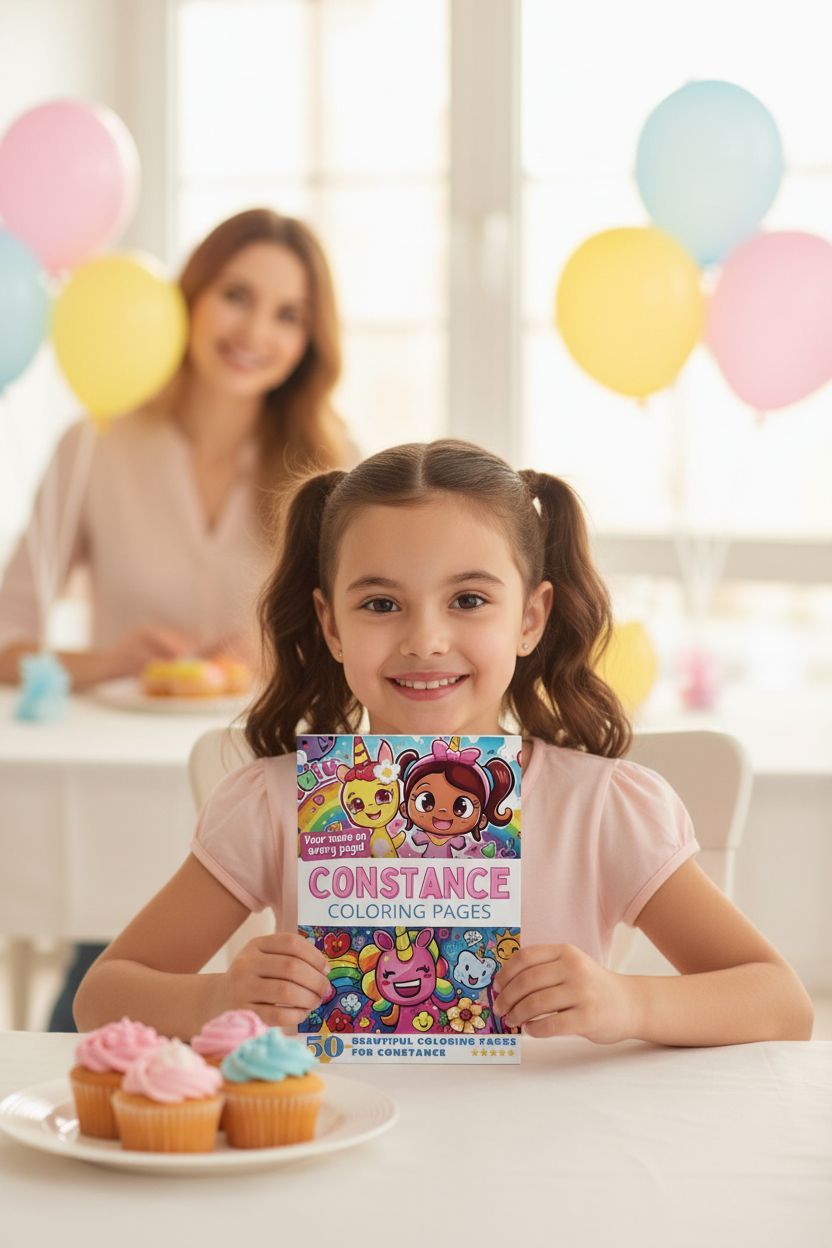 Constance coloring book in use