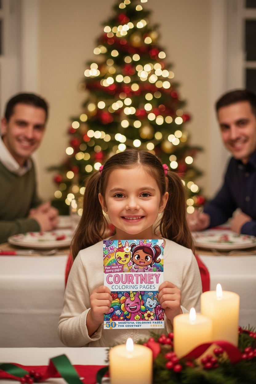 Courtney Christmas coloring pages gift