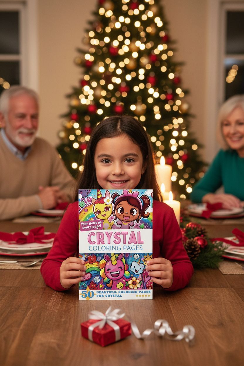 Crystal Christmas coloring pages gift