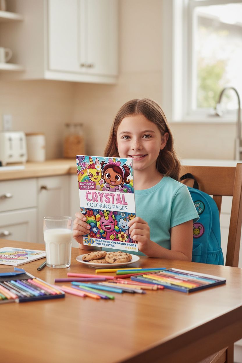 Crystal personal coloring pages