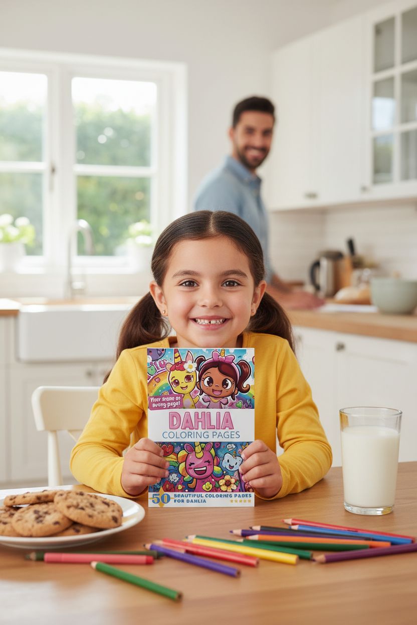 Dahlia personal coloring pages