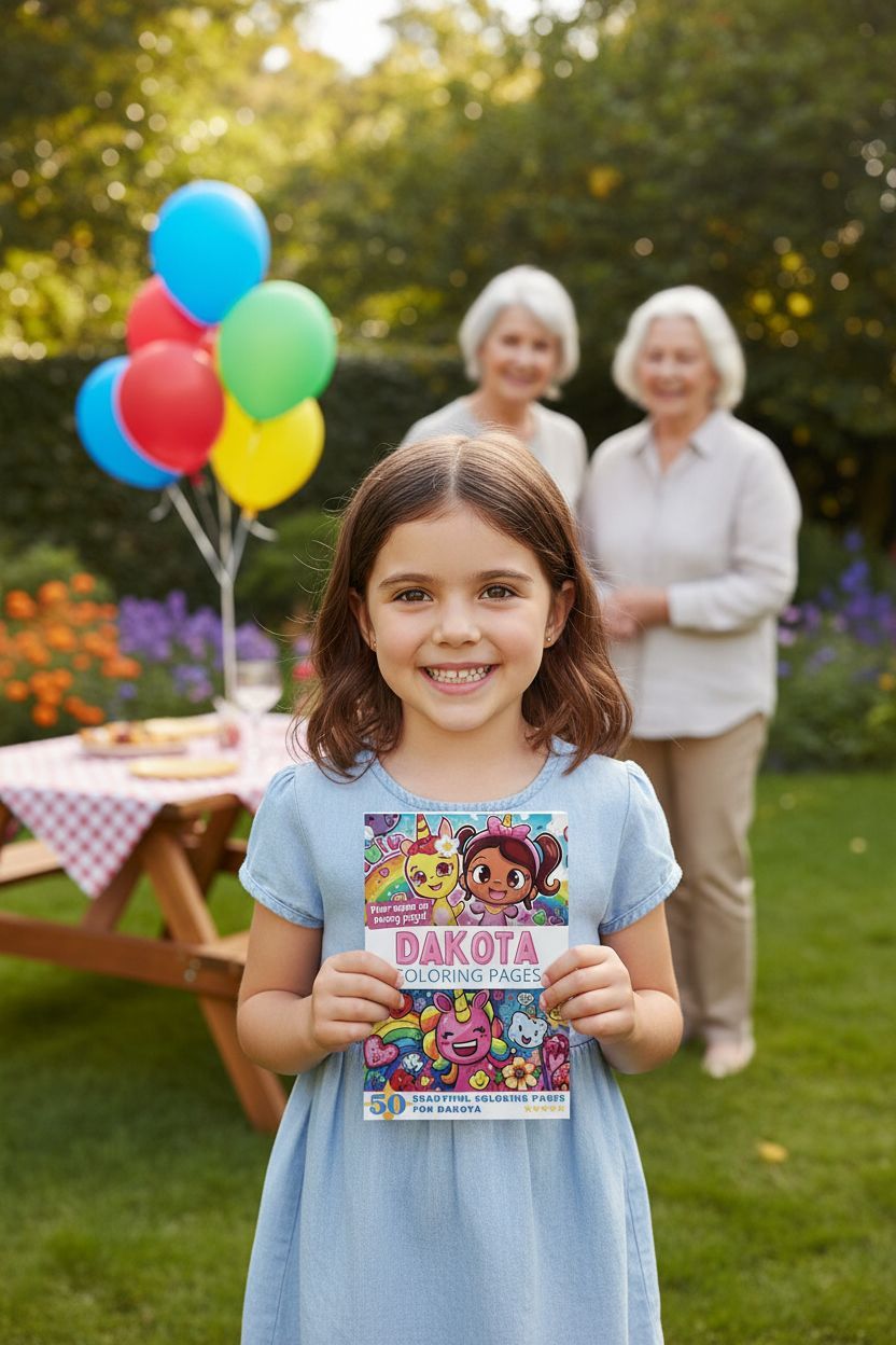 Dakota coloring book in use