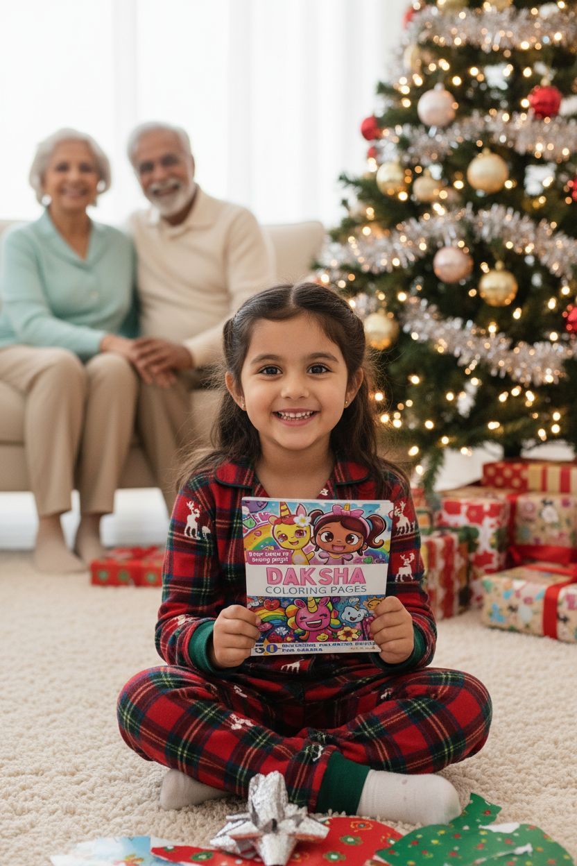 Daksha Christmas coloring pages gift