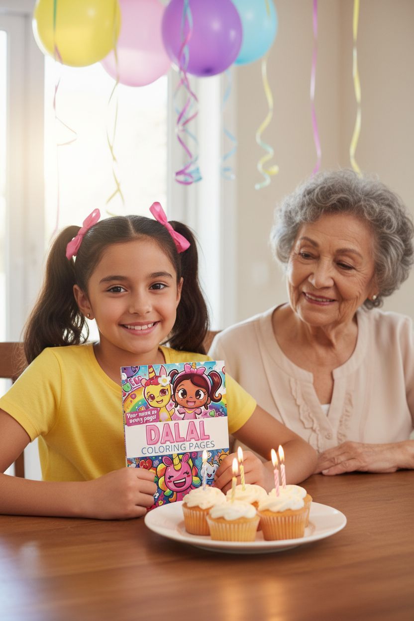 Dalal coloring book in use