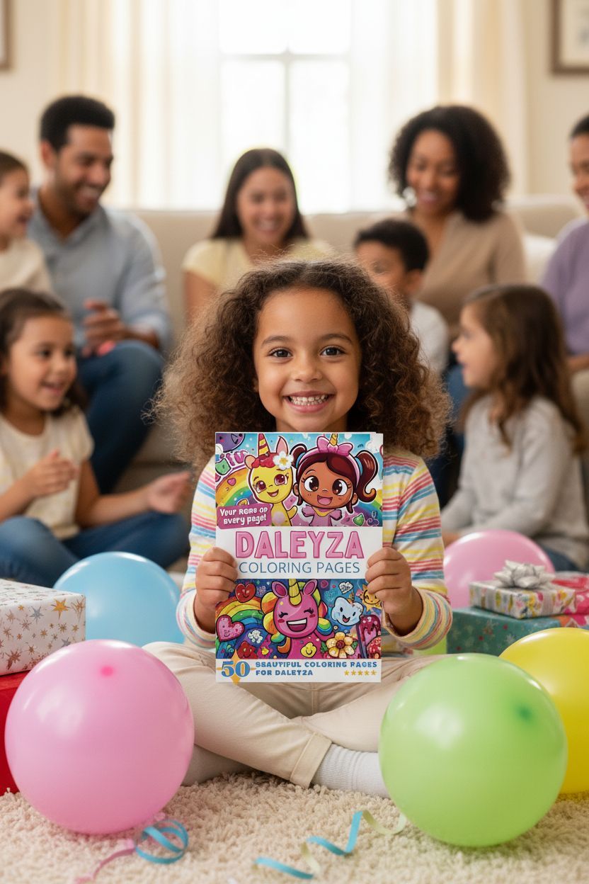 Daleyza coloring book in use
