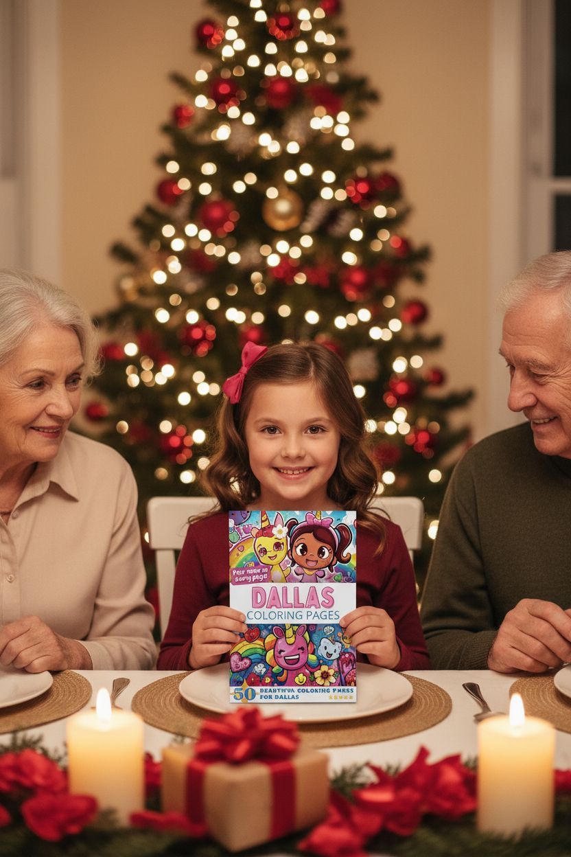 Dallas Christmas coloring pages gift