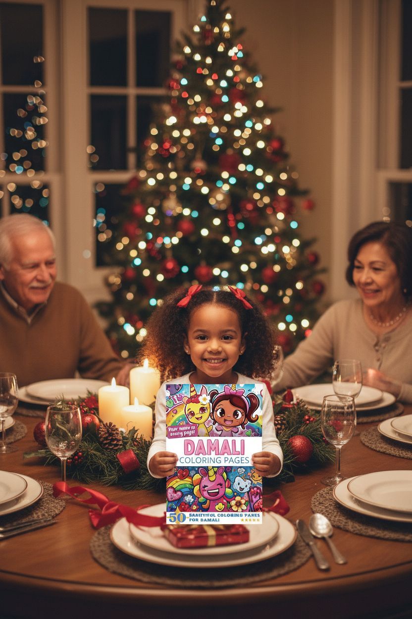 Damali Christmas coloring pages gift