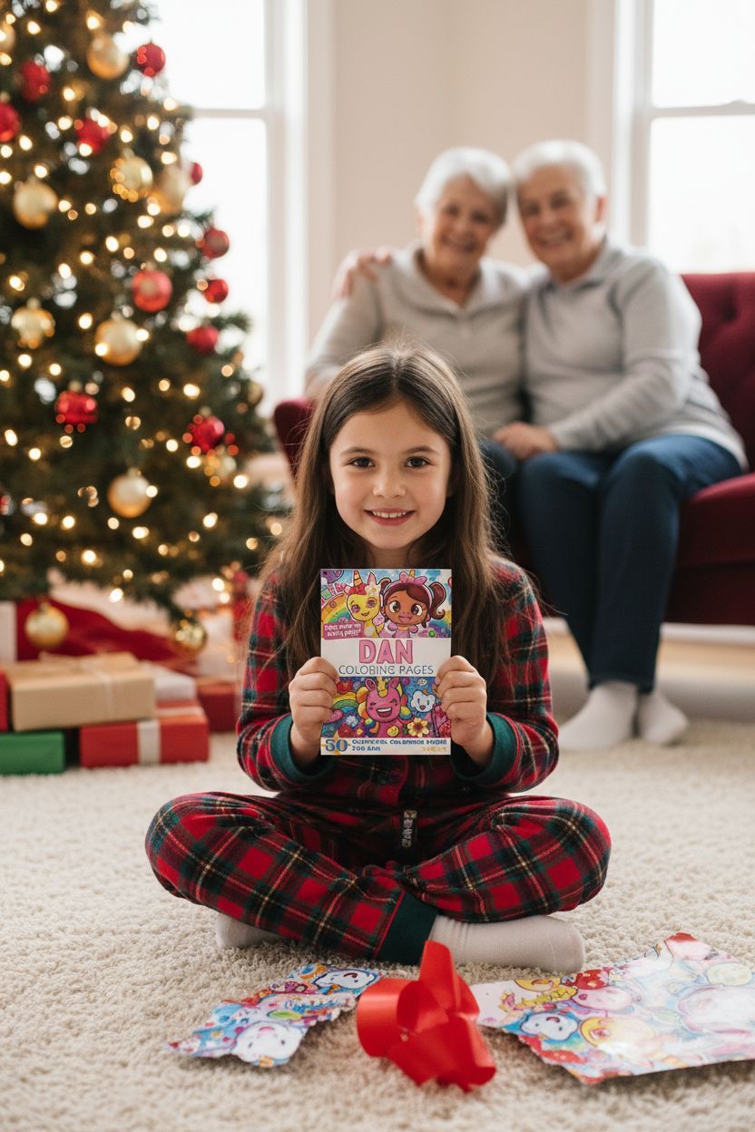 Dan Christmas coloring pages gift