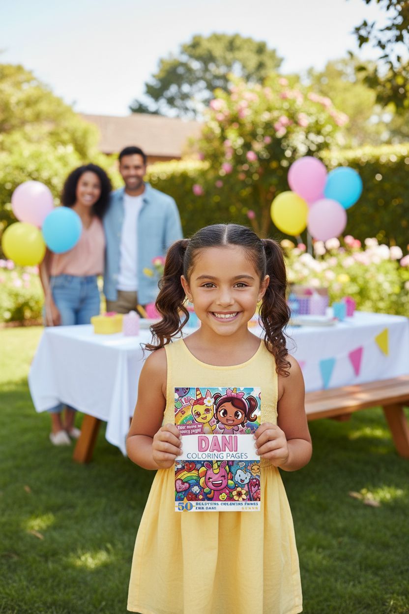 Dani coloring book in use