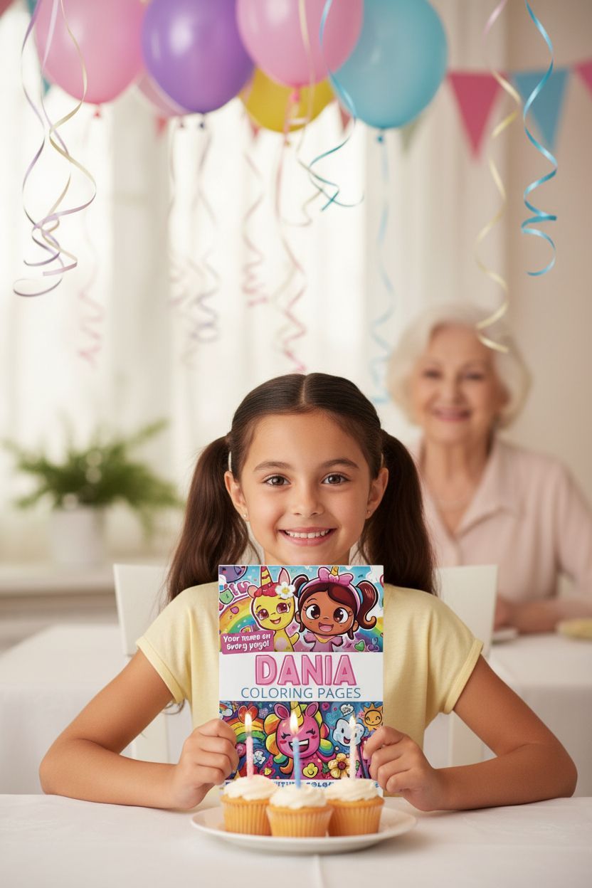 Dania coloring book in use
