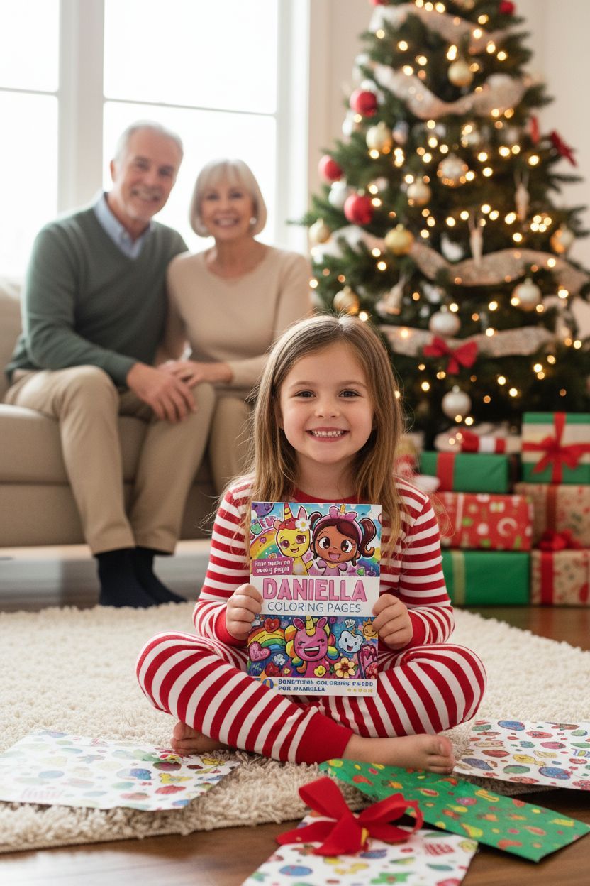 Daniella Christmas coloring pages gift