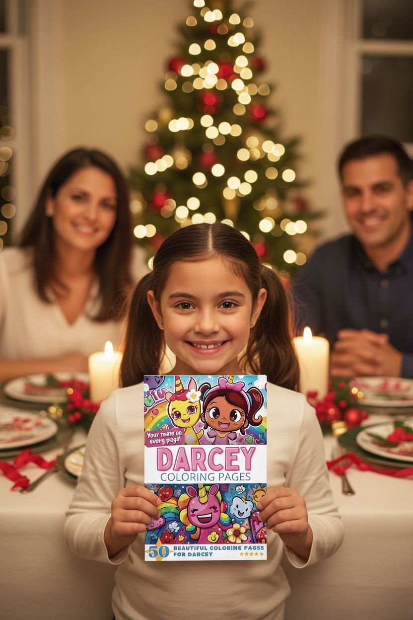 Darcey Christmas coloring pages gift