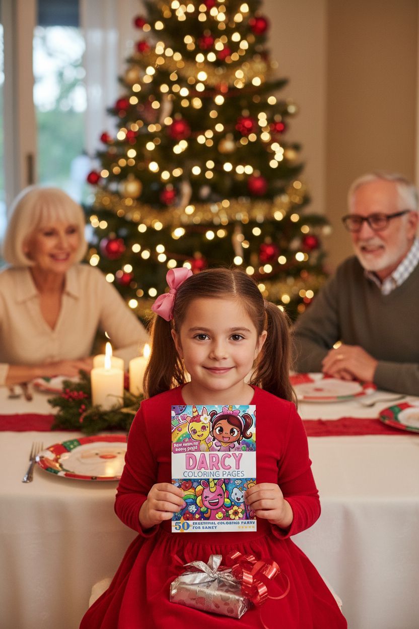 Darcy Christmas coloring pages gift