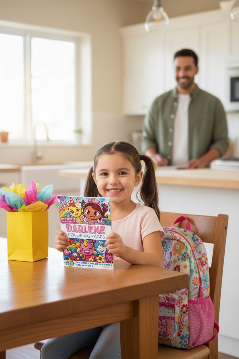 Darlene coloring book in use