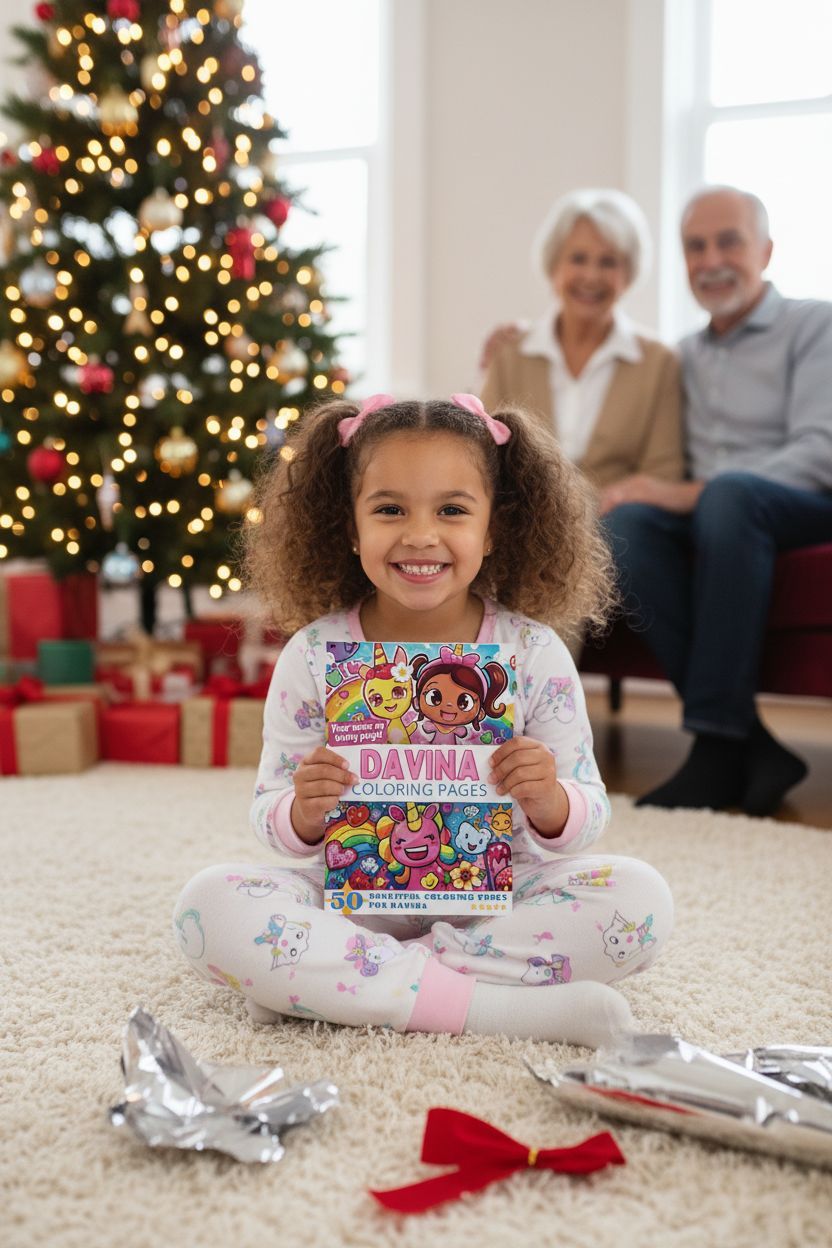 Davina Christmas coloring pages gift