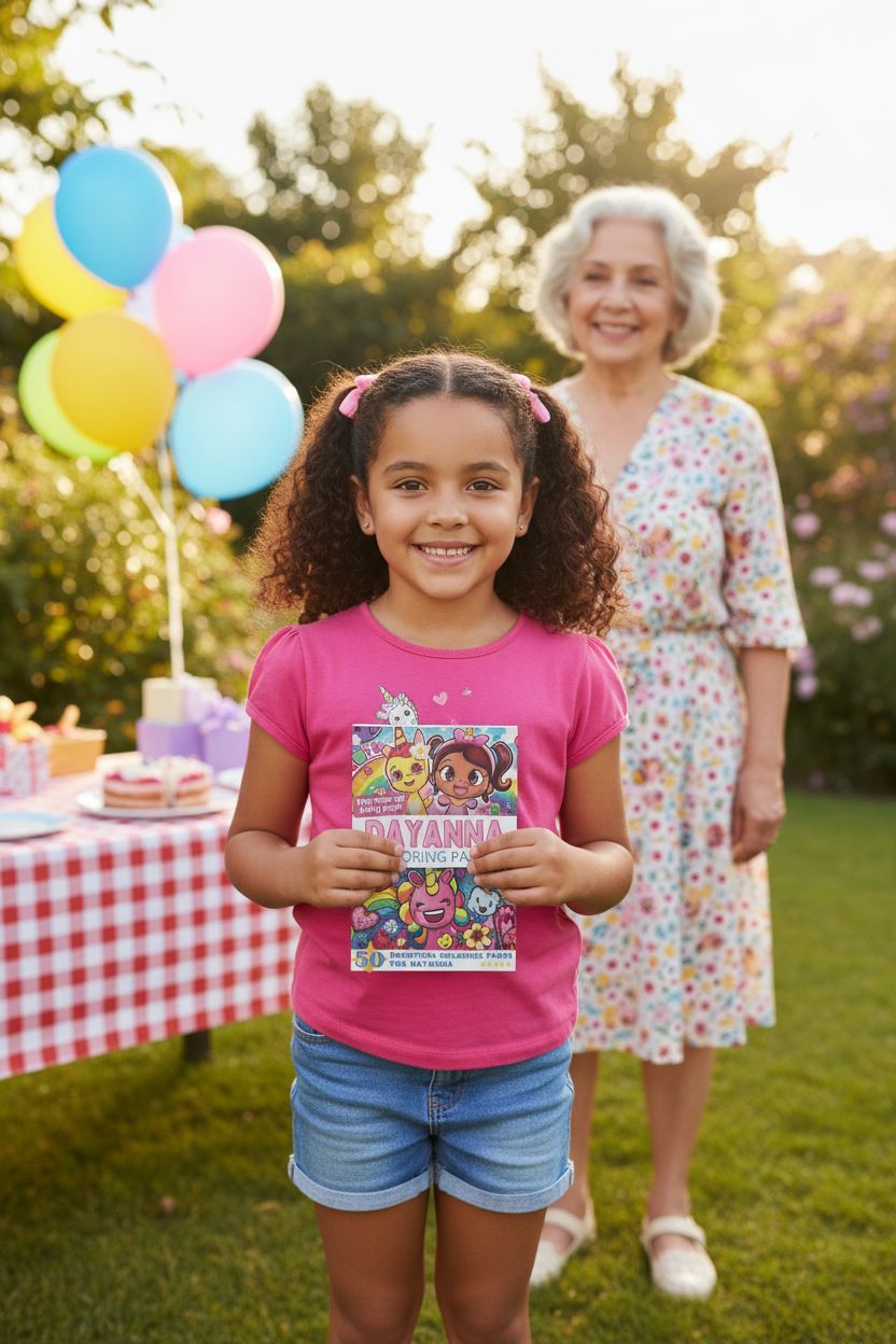 Dayanna coloring book in use