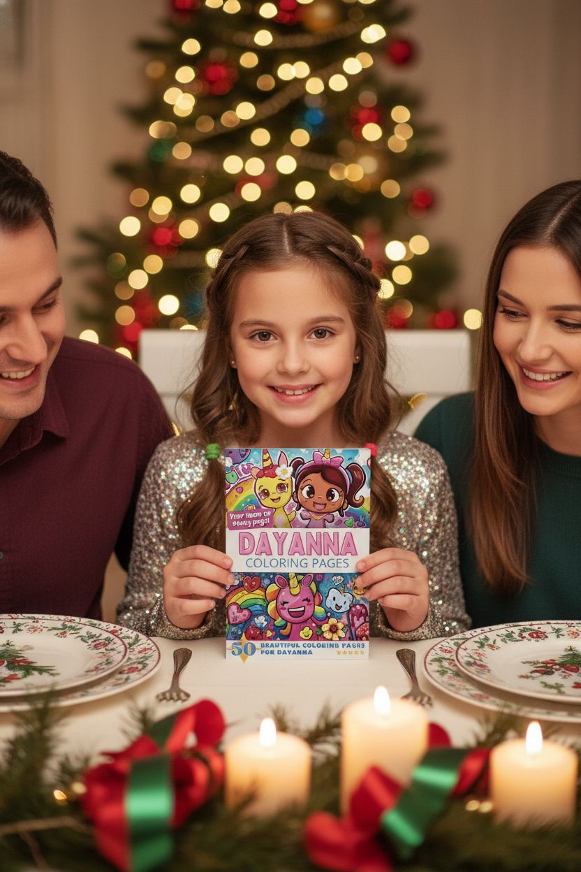 Dayanna Christmas coloring pages gift