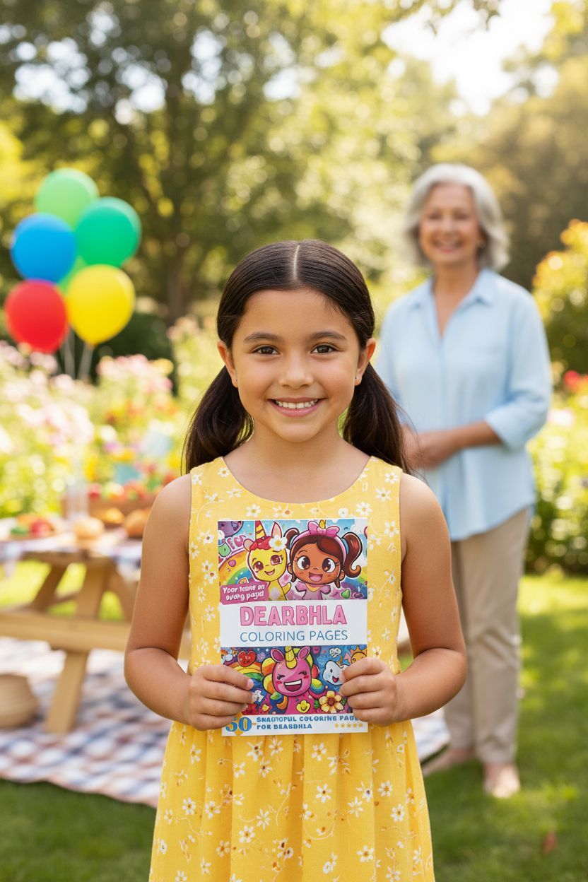 Dearbhla coloring book in use