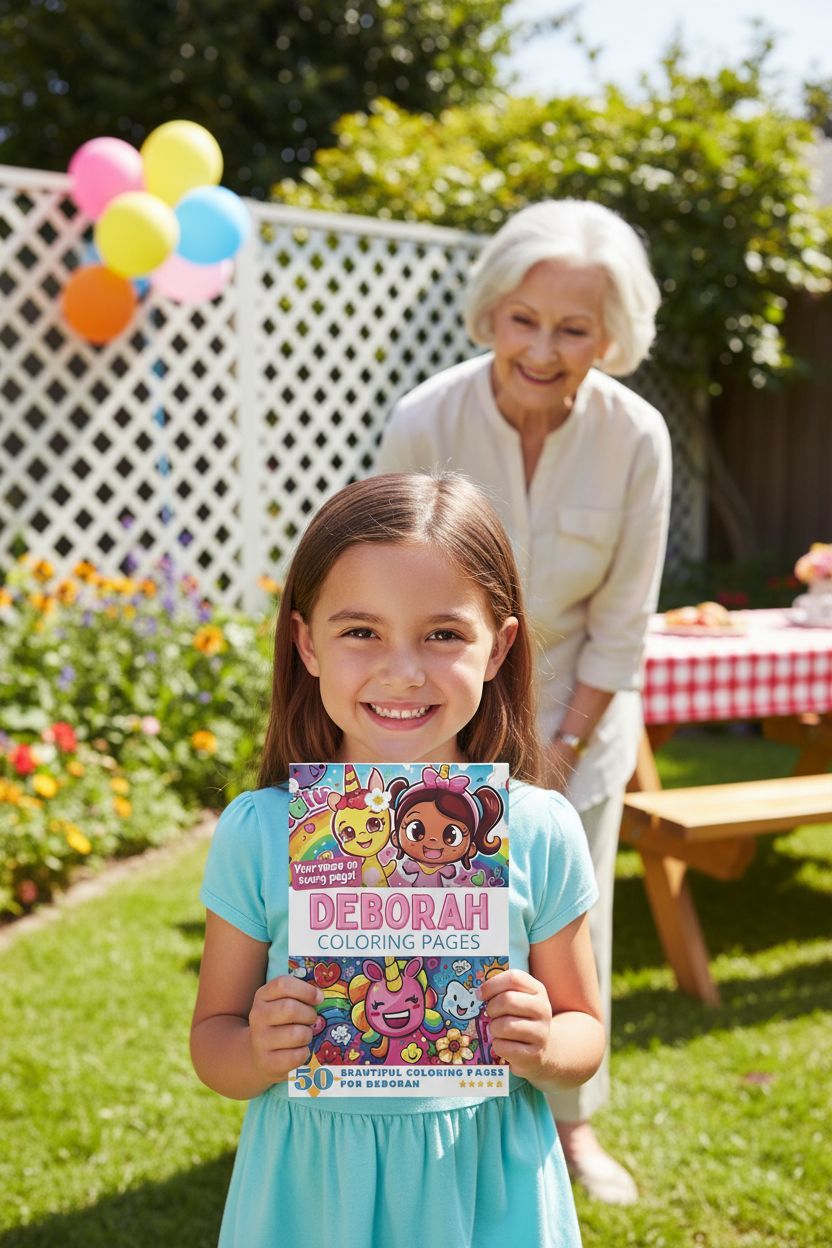 Deborah coloring book in use