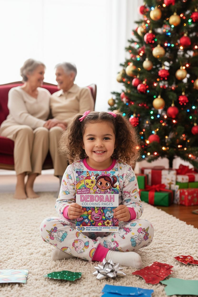 Deborah Christmas coloring pages gift