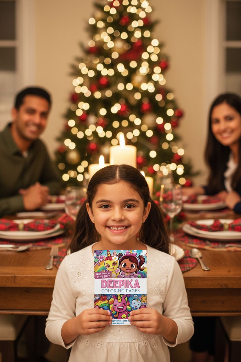 Deepika Christmas coloring pages gift