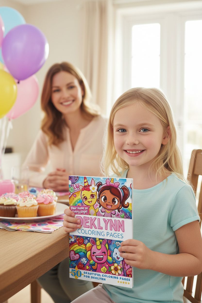 Deklynn coloring book in use