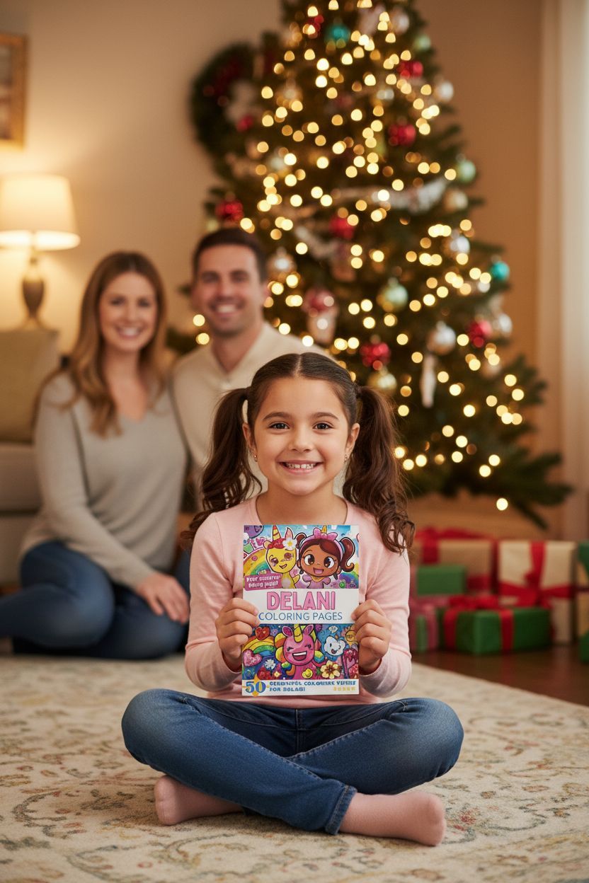 Delani Christmas coloring pages gift