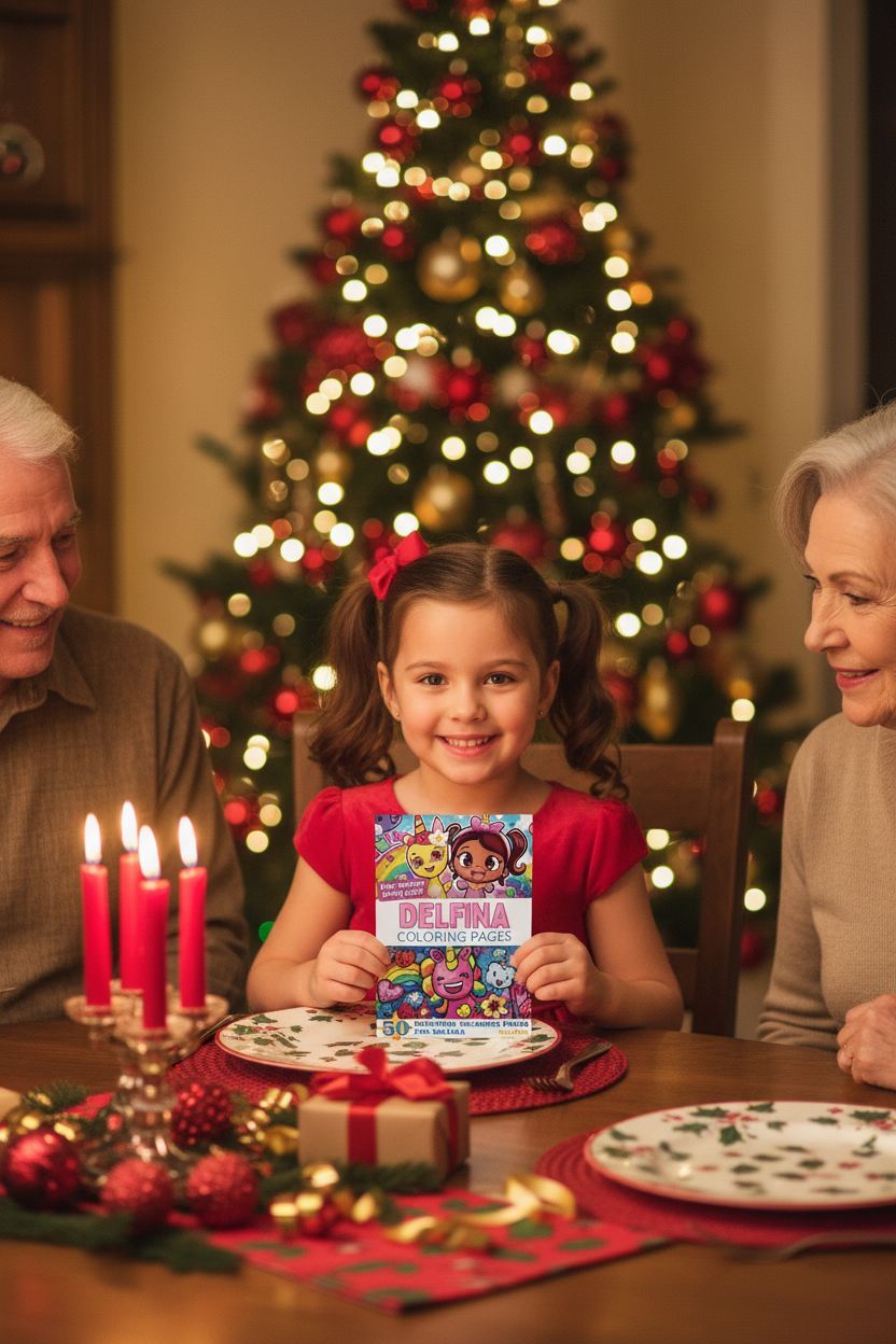 Delfina Christmas coloring pages gift