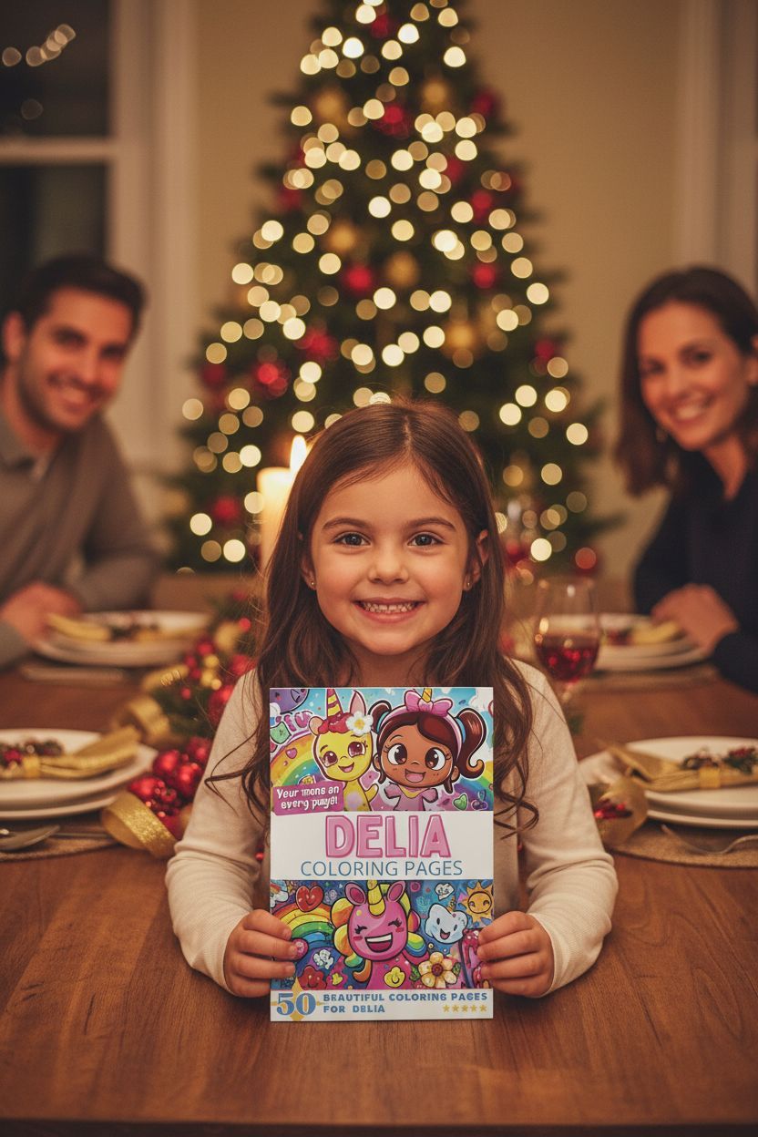 Delia Christmas coloring pages gift