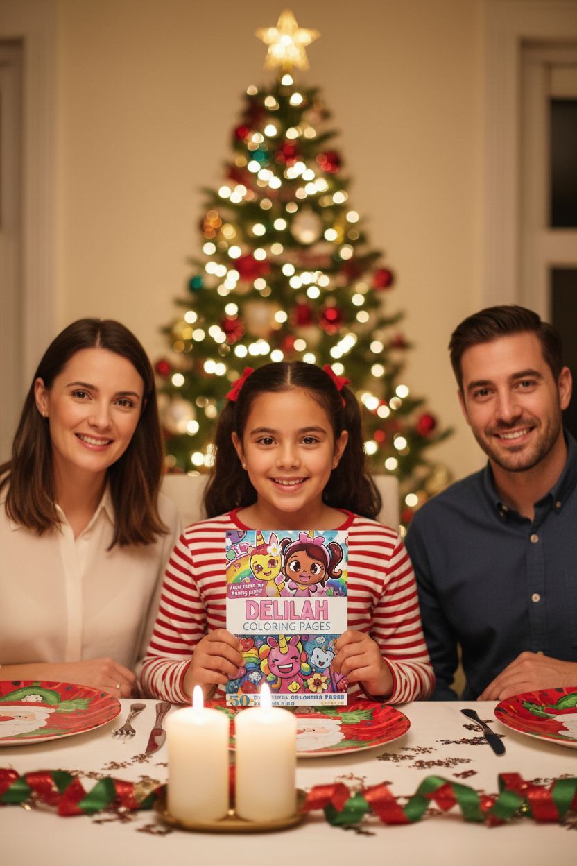 Delilah Christmas coloring pages gift