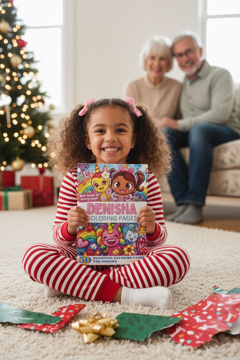 Denisha Christmas coloring pages gift