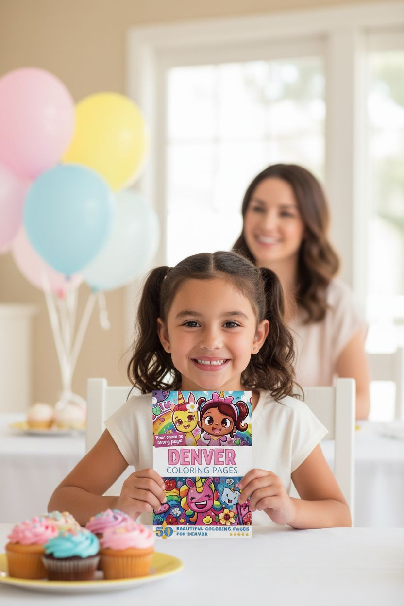 Denver coloring book in use