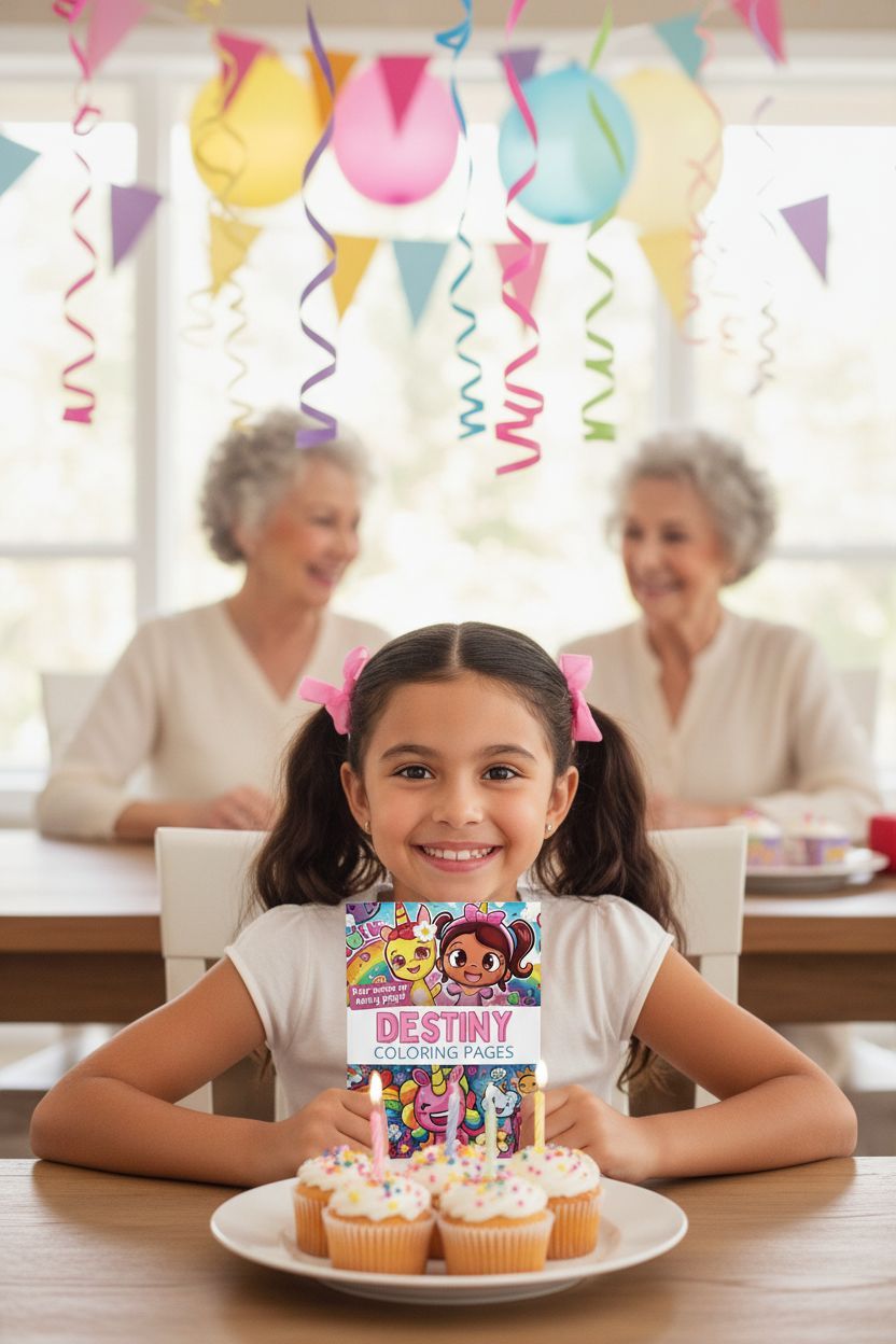 Destiny coloring book in use