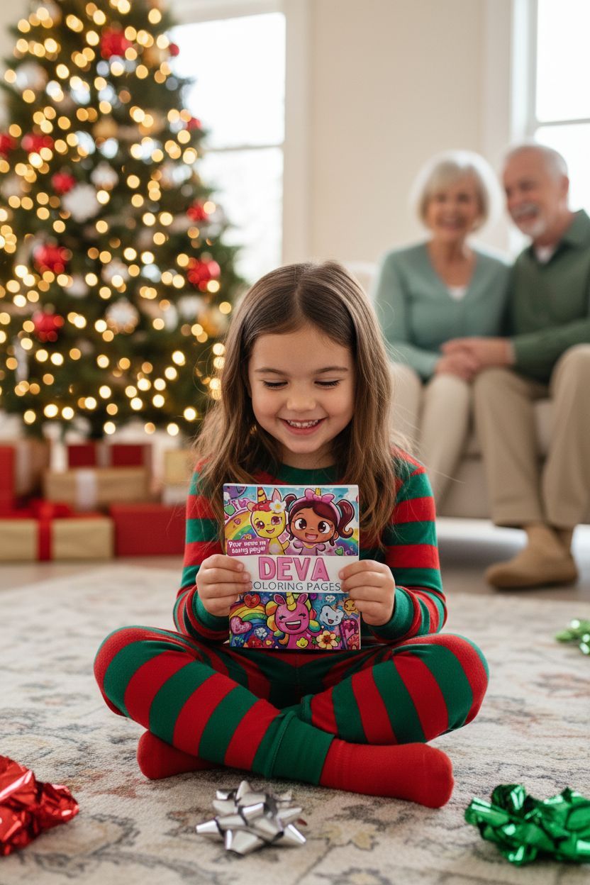 Deva Christmas coloring pages gift