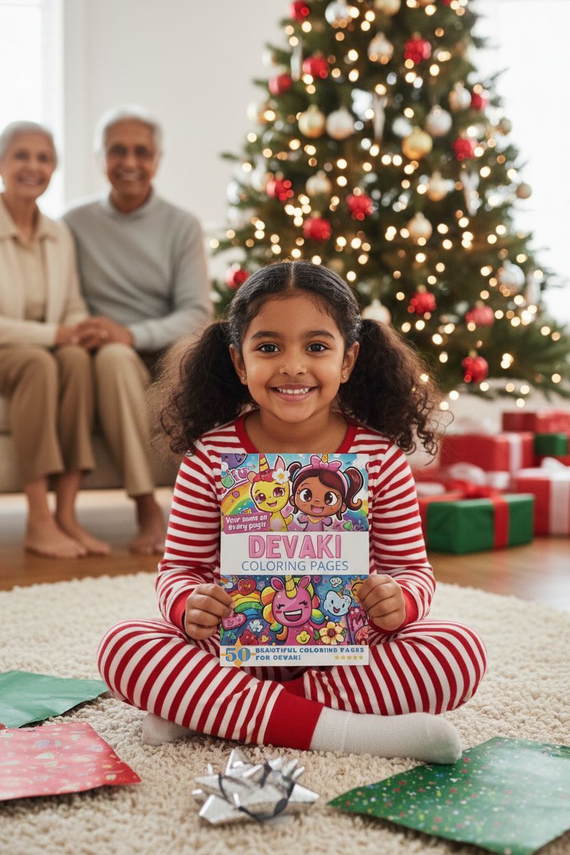 Devaki Christmas coloring pages gift