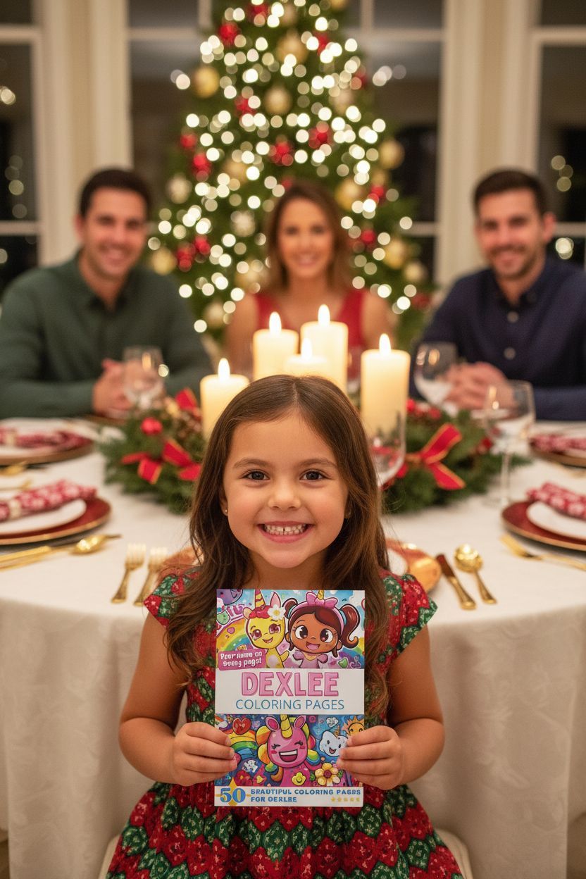 Dexlee Christmas coloring pages gift