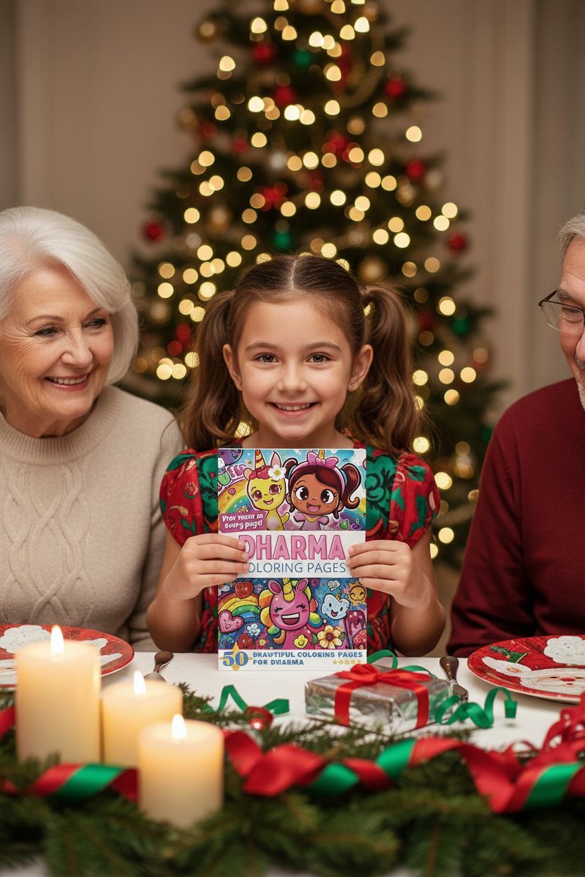 Dharma Christmas coloring pages gift