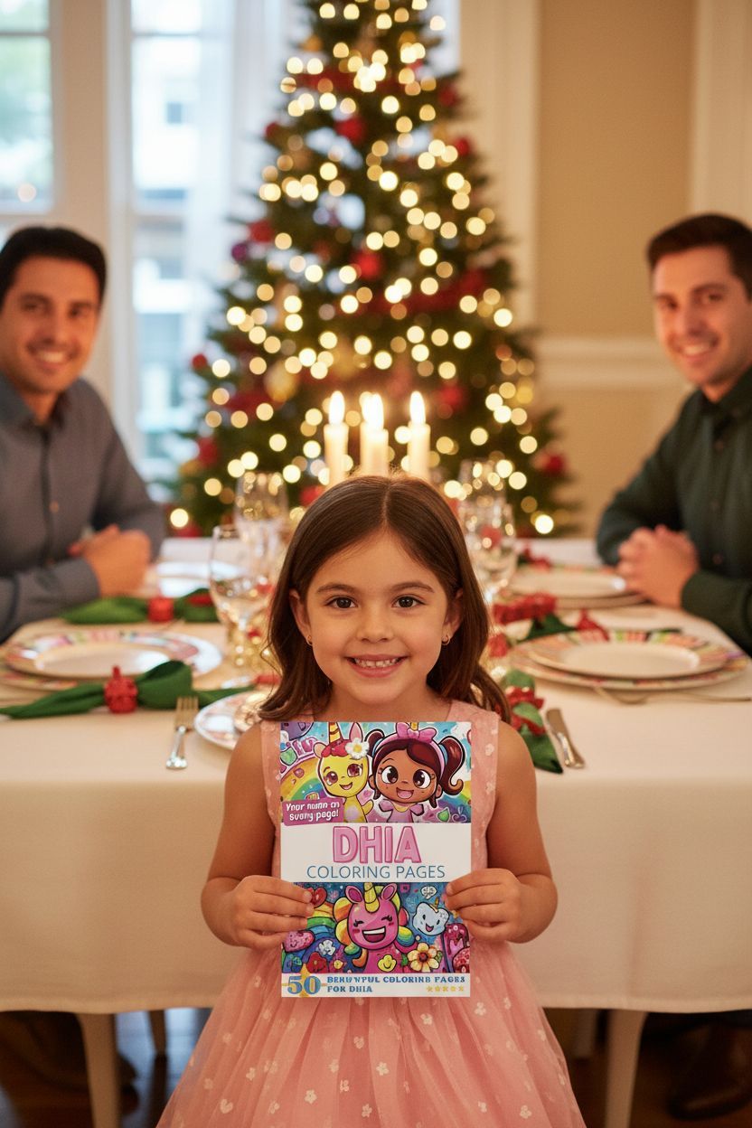 Dhia Christmas coloring pages gift