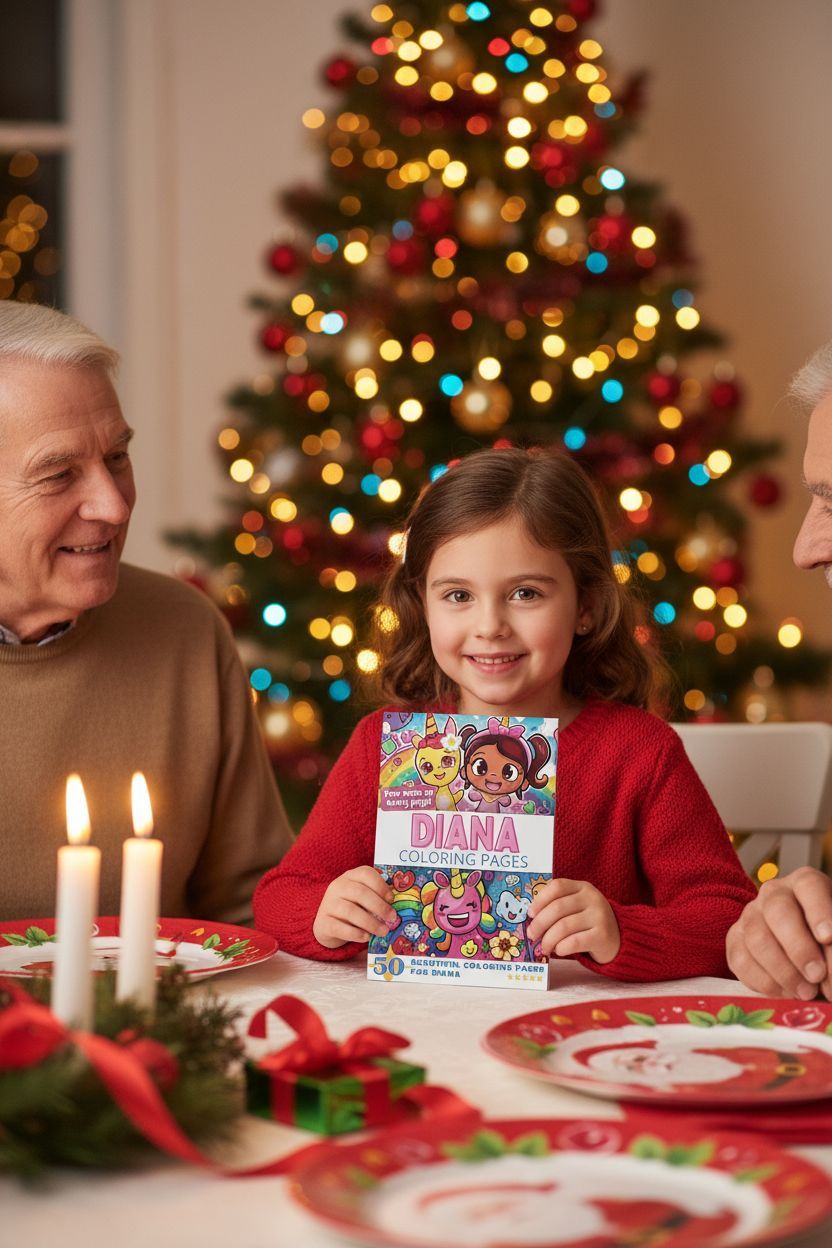 Diana Christmas coloring pages gift