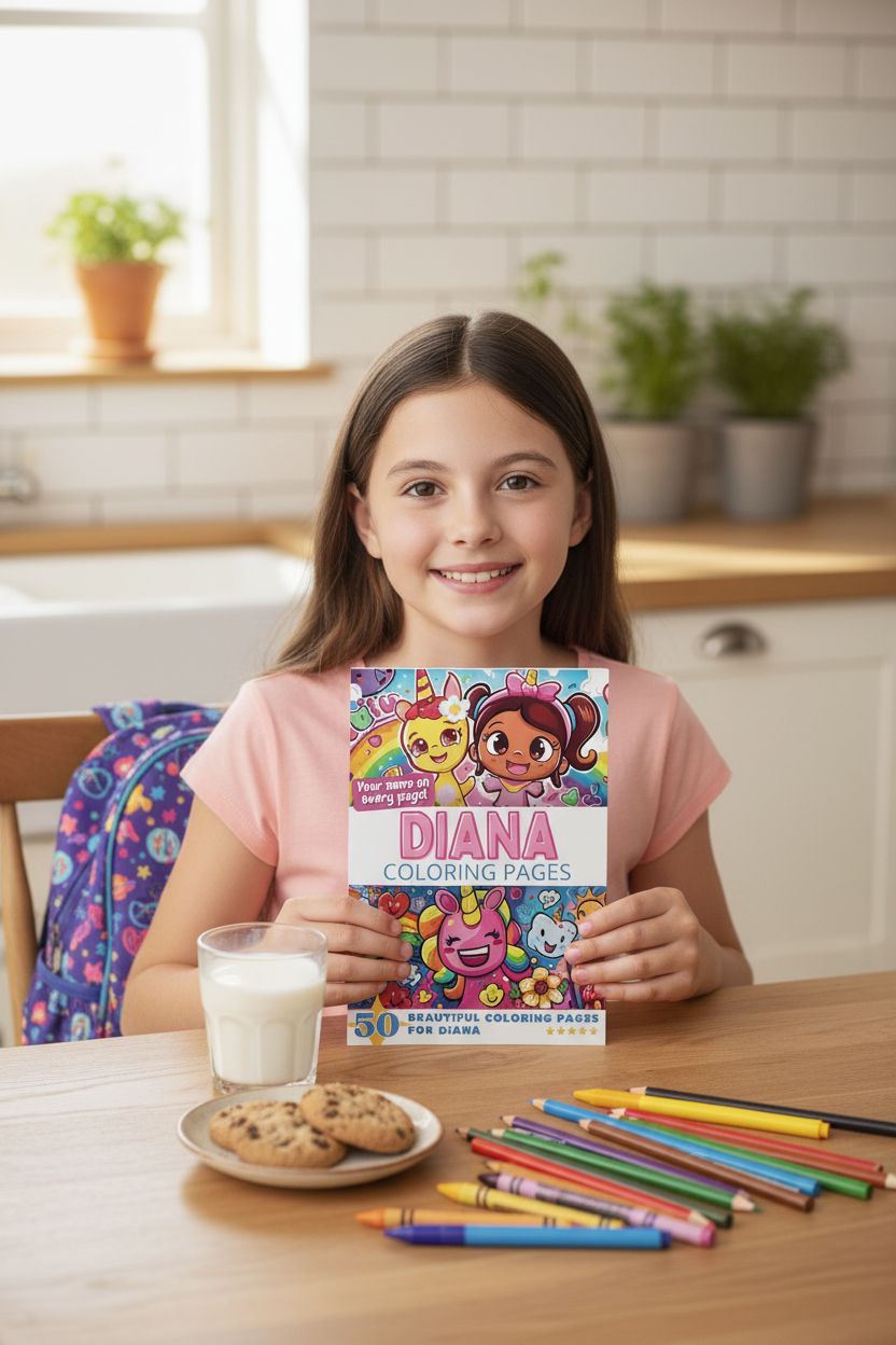 Diana personal coloring pages