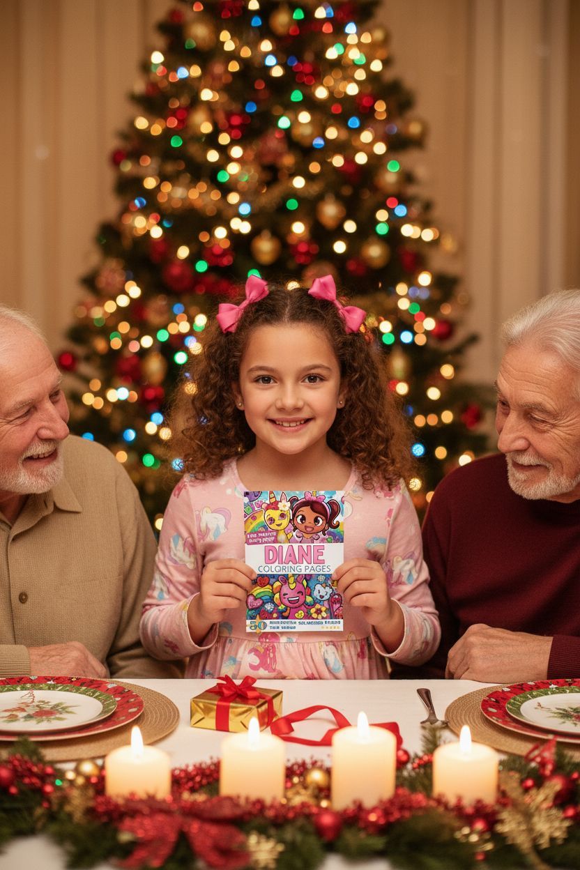 Diane Christmas coloring pages gift