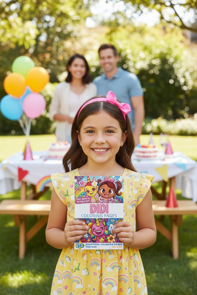 Didi coloring book in use