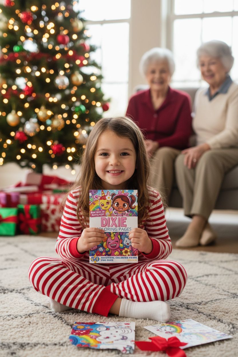 Dixie Christmas coloring pages gift