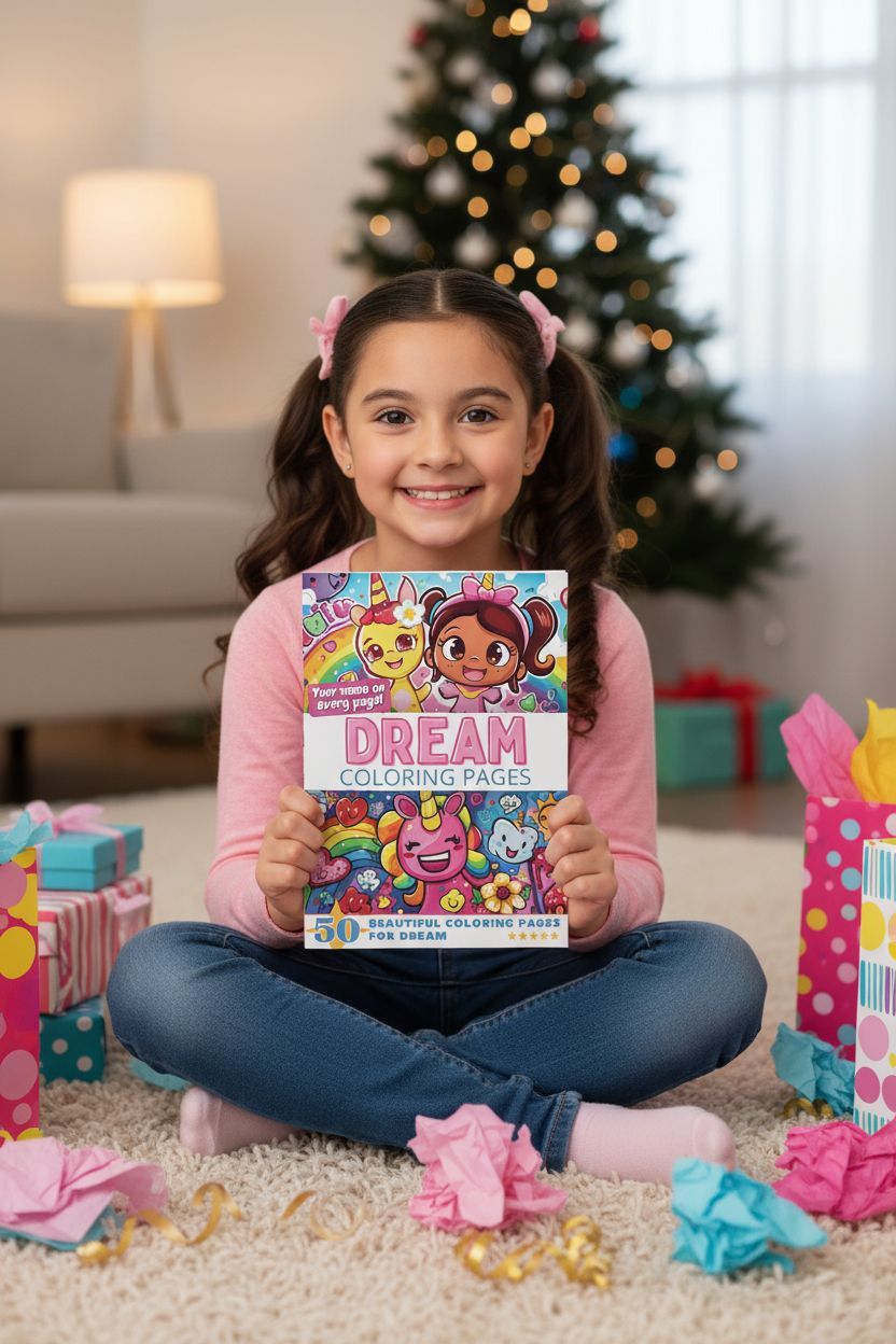 Dream coloring book in use