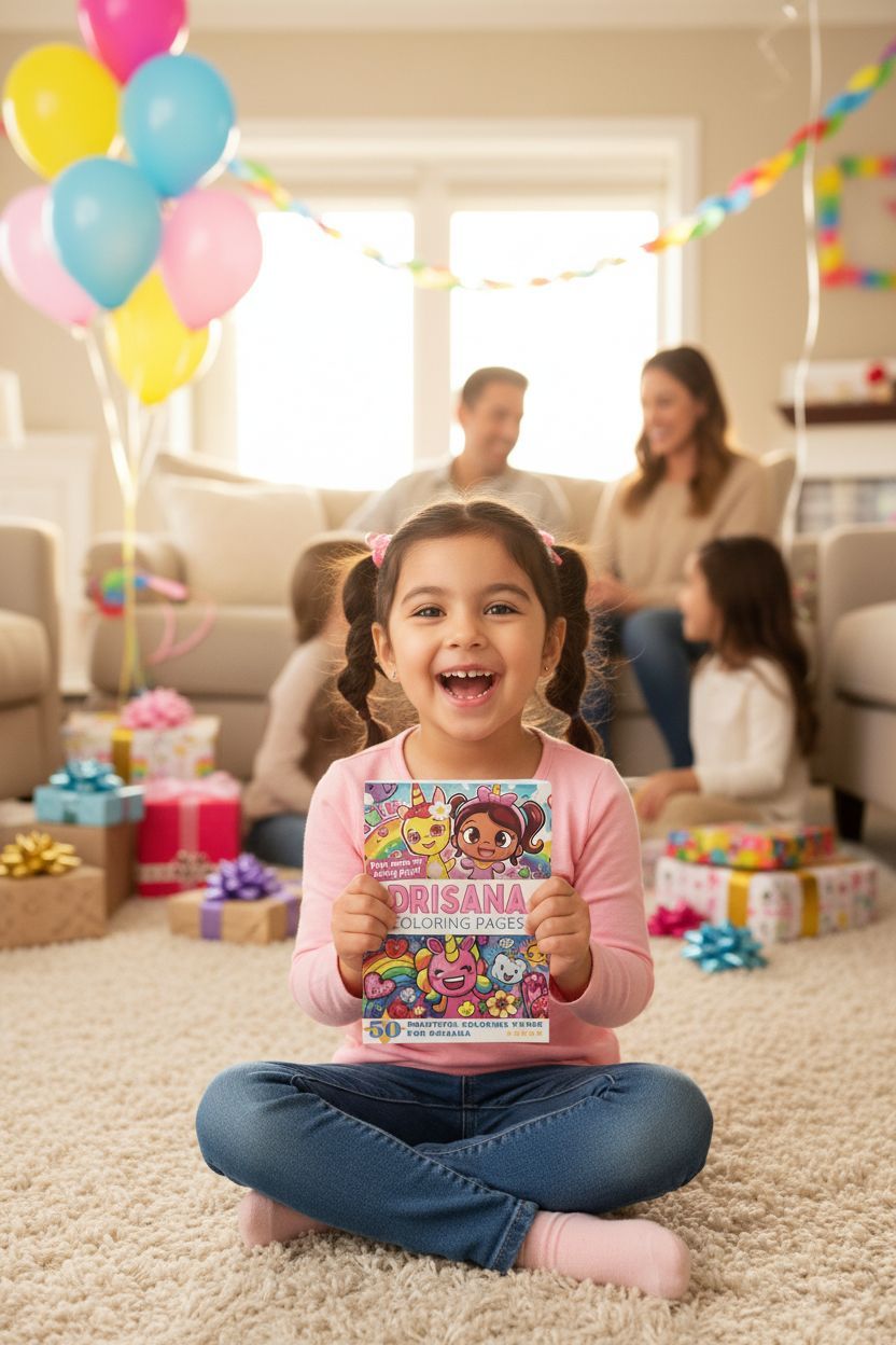 Drisana coloring book in use